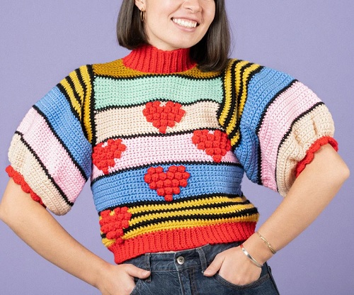 Heart on Crop - Sweater