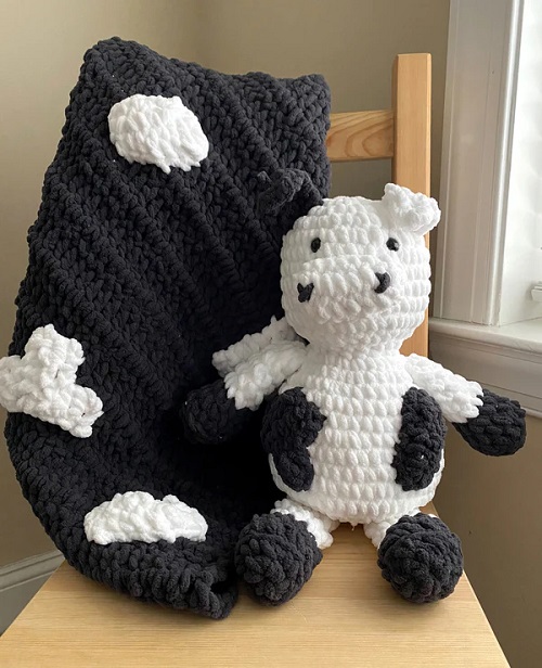 Crochet Cow Blanket Free Patterns 2