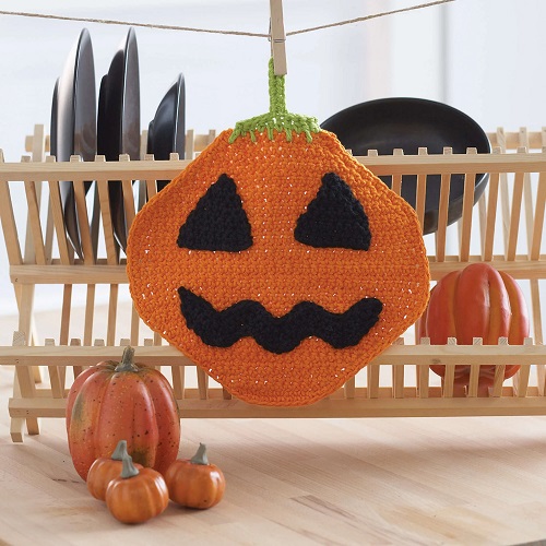 Jack'o Lantern Dishcloth