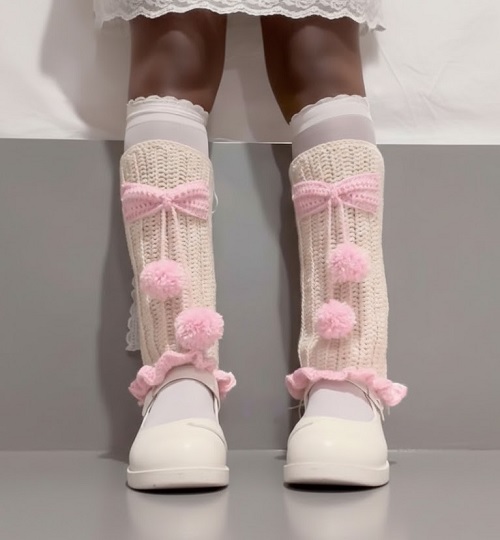 crochet leg warmers with bows
