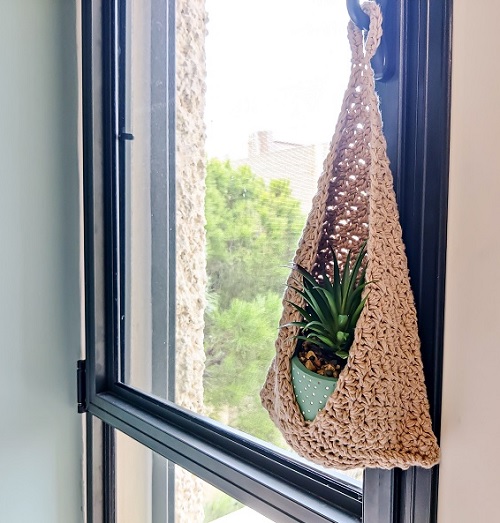 easy crochet door hanging basket