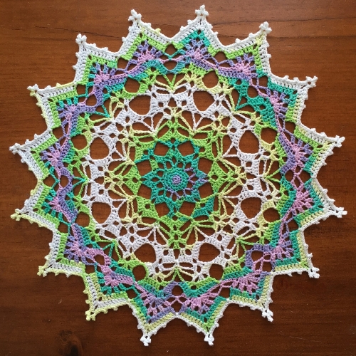 Colorful Doily Placemat Free Crochet Pattern