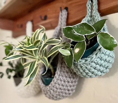 Teardrop Basket Plant Hanger Free Crochet Patterns 1