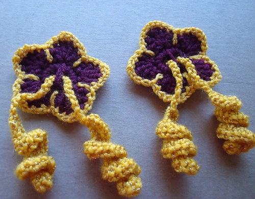 Easy and Cute Crochet Flower Hair Tie Patterns 2