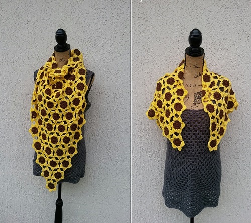 Easy and Cute Floral Shawl Crochet Patterns