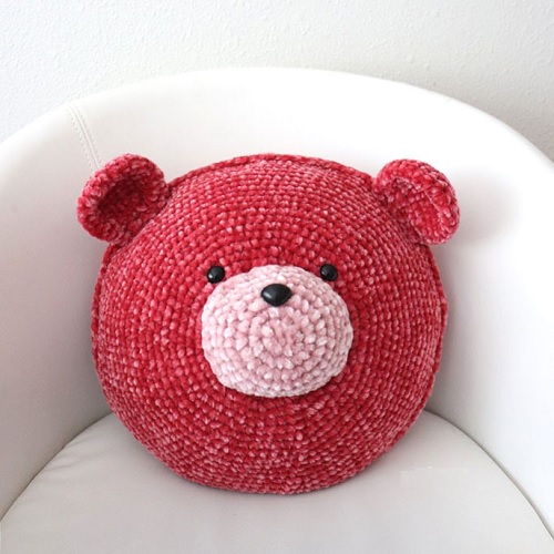 Crochet Teddy Bear Pillow 4