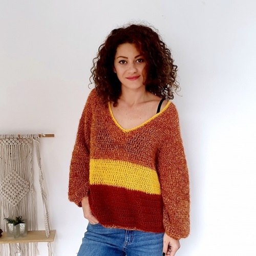 Oversized Sweater Free Crochet Patterns 1