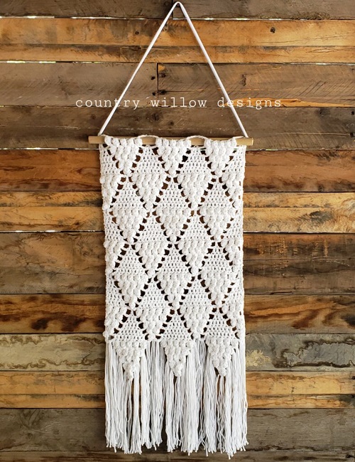 Crochet Popcorn Wall Hanger