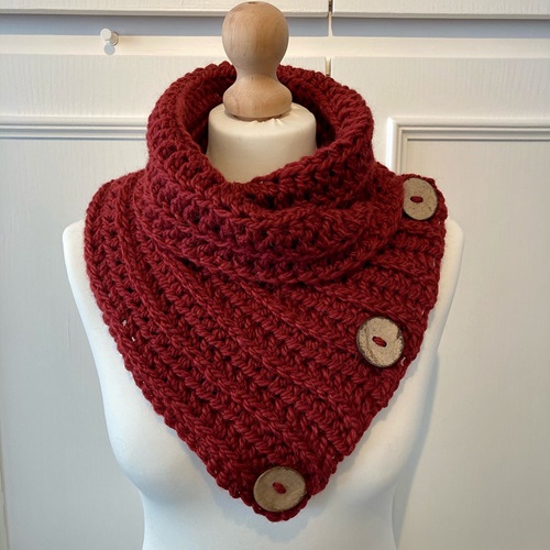 Buttoned Wrap Free Crochet Patterns 2