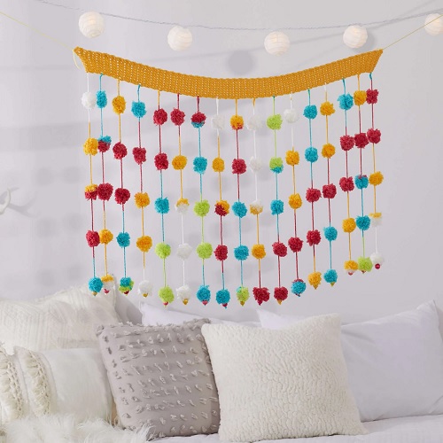 Crochet Happy Pompom Banner