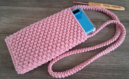 Crocheted Neck Phone Bag