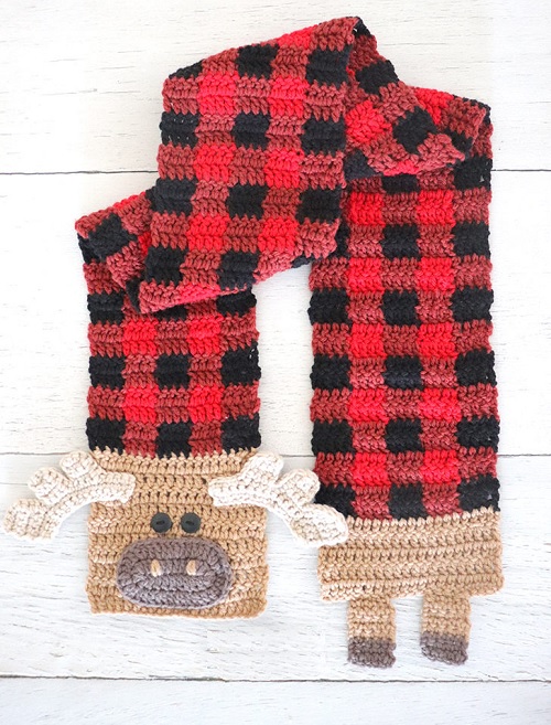 crochet Animal Scarf for Kids Free Patterns 3