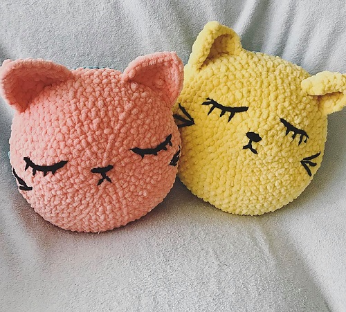 Cat Pillow Free Crochet Patterns 1