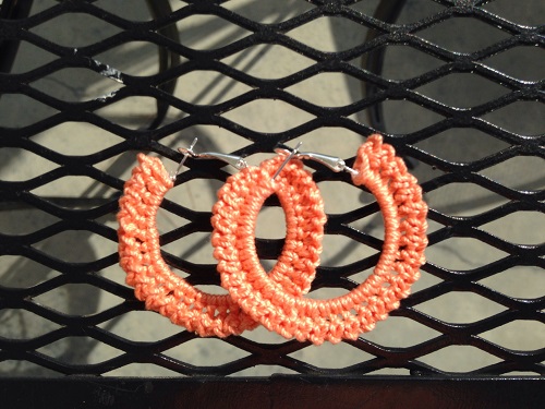 DIY Crochet Hoop Earrings Ideas 2