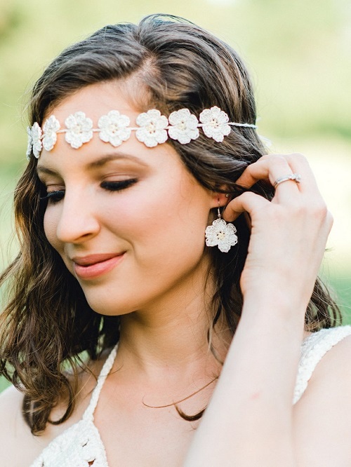 Free Easy Crochet Floral Earring