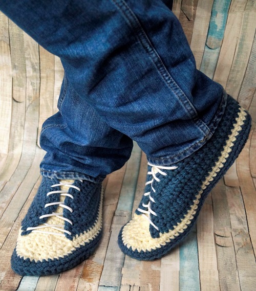 Free 10-15 Size Crochet Men Sneakers Pattern