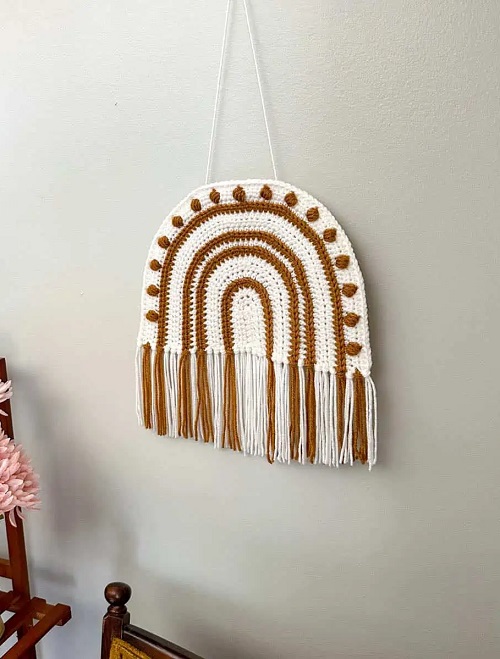 Crochet Rainbow Wall Display