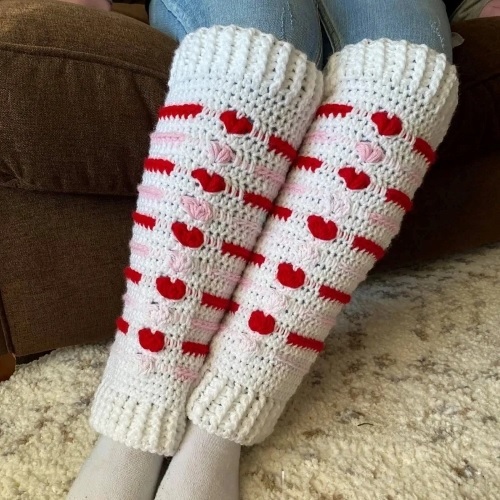Crochet Christmas Leg Warmers Free Patterns 4