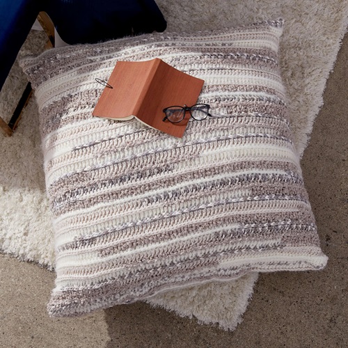 Textured Crochet Floor Pillow