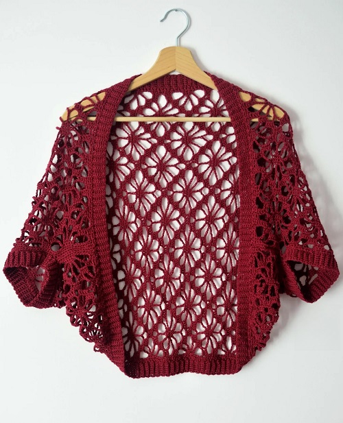 crochet lace shrug