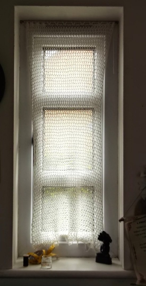 Crochet Beaded Net Curtain