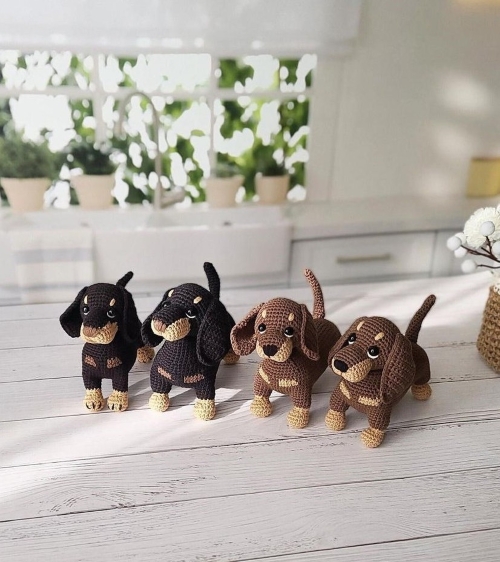Crocheted Dachshund Free Pattern