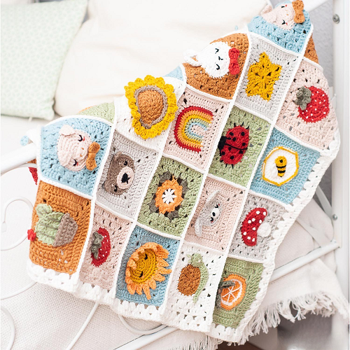 3D Granny Squares Blanket