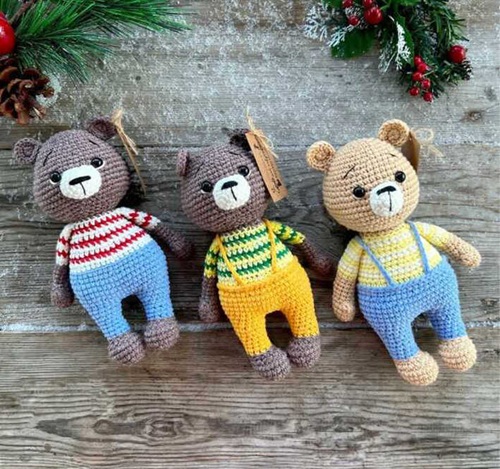 Bear in Pants Free Crochet Pattern