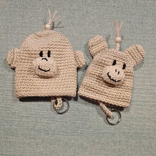 monkey and donkey ke holder crochet pattern