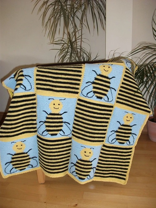 Bee Squares Blanket