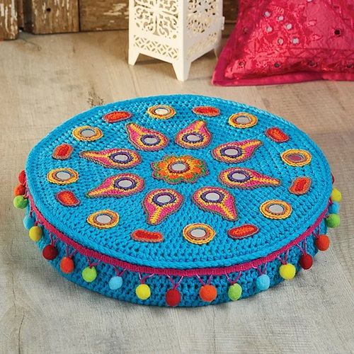 Dazzling Circular Floor Cushion