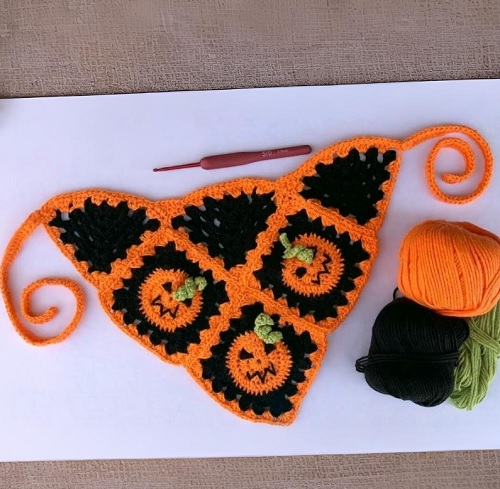 Crochet Halloween Bandana Free Patterns 6