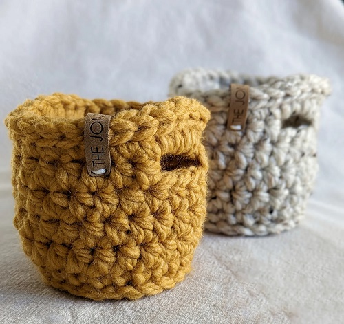 Mini Round Crochet Basket Pattern