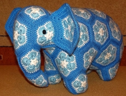 Crochet African Flower Elephant