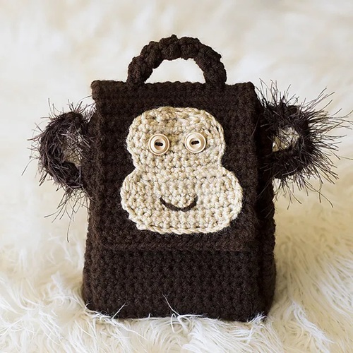 Monkey Lunch Box ~ Free Crochet Pattern