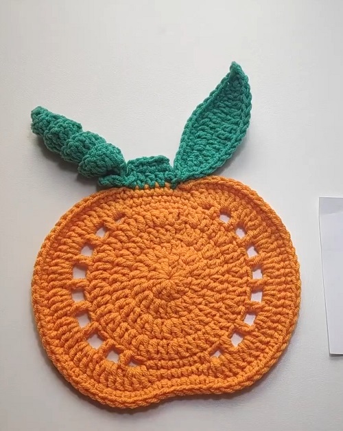 Crochet Easy Pumpkin Coaster