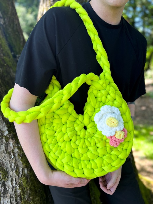 Tubular Lilly Pad Bag Free Crochet Pattern