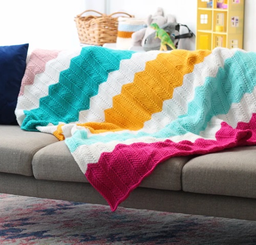 DIY Crochet Playhouse Blanket Idea