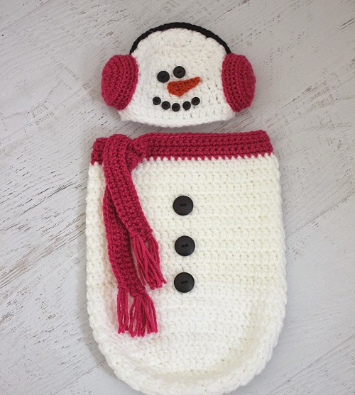 Crochet Snowman Cocoon Pattern