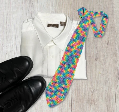 Crochet Necktie Free Pattern 4
