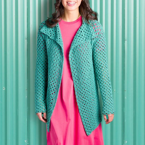 Granny Cluster Crochet Cardigan