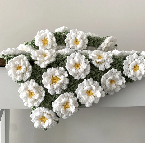 crochet daisy blanket