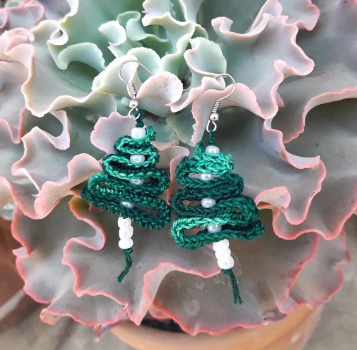 Chic Crochet Christmas Ear Ornaments