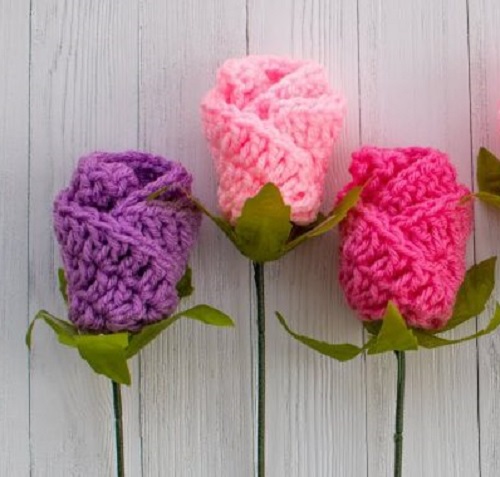 DIY Crochet Rose Pattern Ideas 3