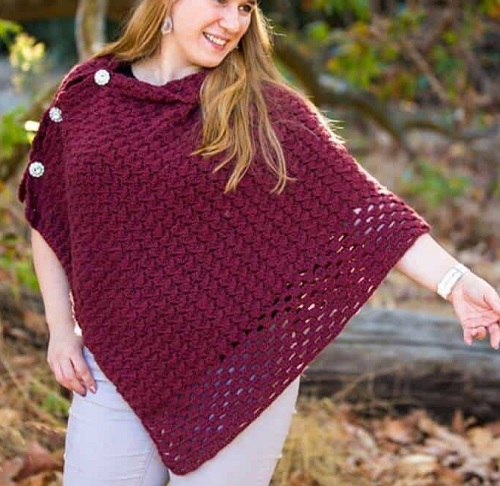Crochet Fall Poncho Free Patterns 22