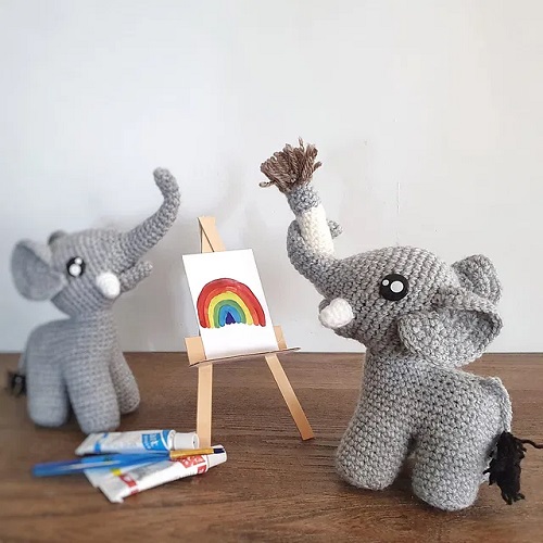 Crochet Elephants painting