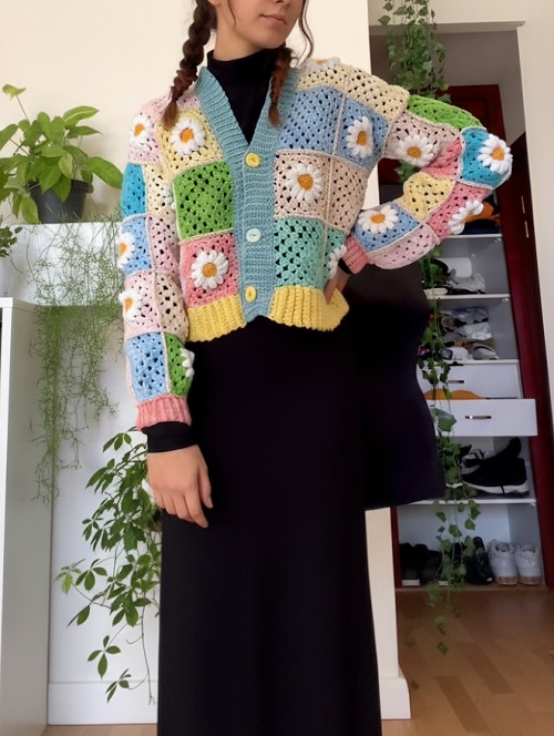 Patchwork Daisy Cardigan