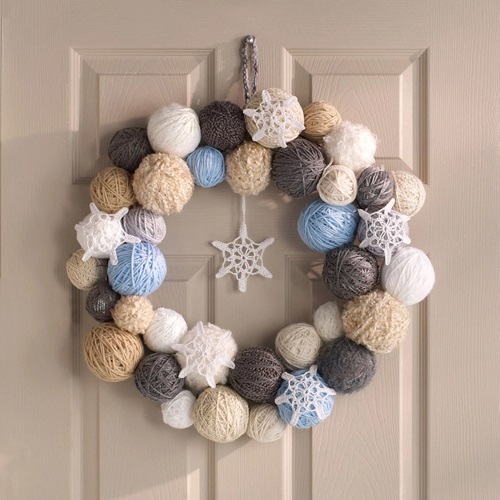 Crochet Snowflake Wreath Pattern