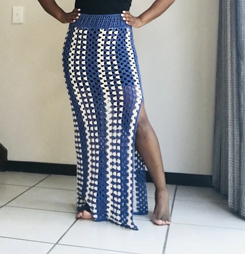 Granny Stitch Long Skirt