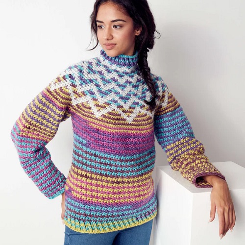 Easy and Cute Crochet Long Sleeve Sweater Patterns